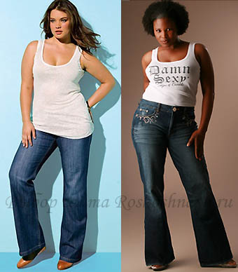 Модные женские джинсы-клеш
